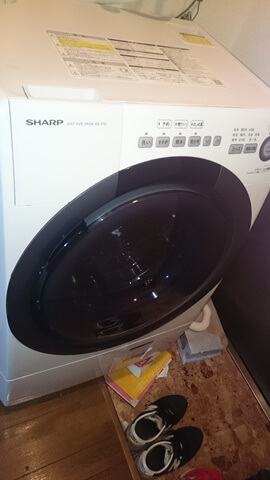 SHARPの乾燥機能付きドラム式洗濯機